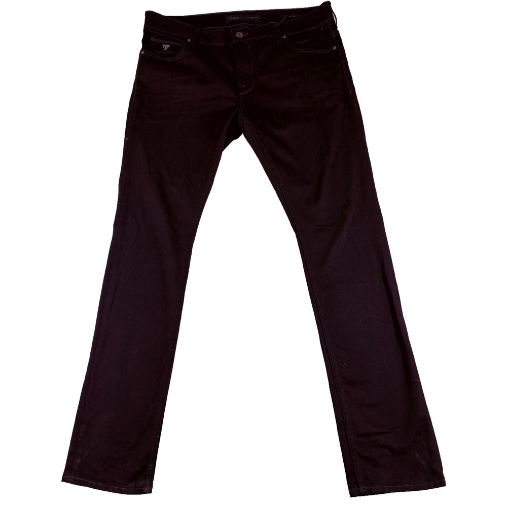 Guess Los Angeles Skinny Jeans Mens 38x34 (41x33) Black Denim Cotton Slim Fit
